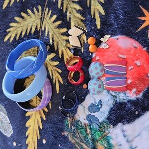 *Free with bundle * Vintage costume jewelry bangles and earrings.